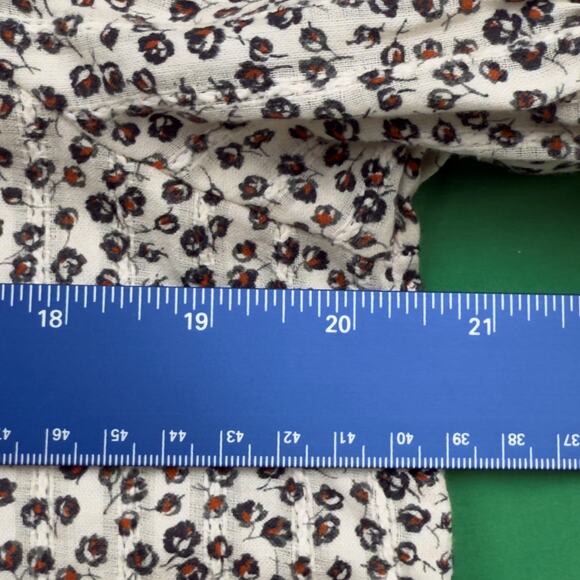 Pilcro Anthropologie Keira Floral Peter Pan Collar Blouse Top M Cottagecore - Picture 8 of 9